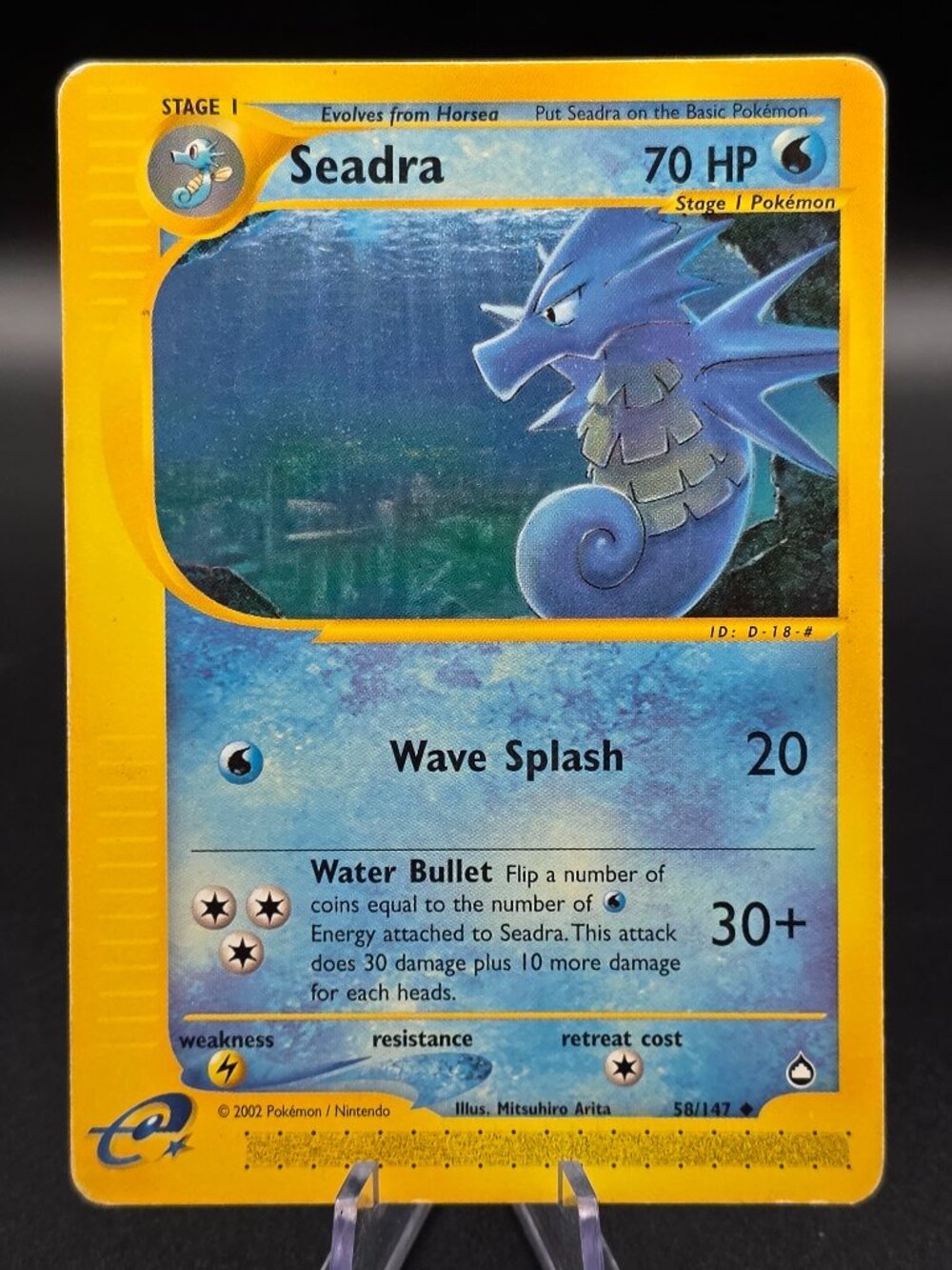Pokemon E-Series Aquapolis Uncommon Non-Holo Card: Seadra (58/147) - MP